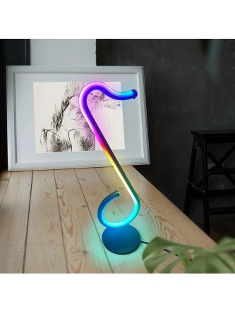 Lampa biurkowa stołowa w kształcie nuty muzycznej kolory RGB - LEDco.pl 2