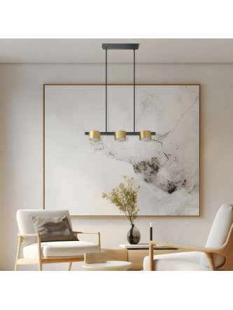 Lampa wisząca loft 3 źródła światła żyrandol okrągły vertigo - LEDco.pl 2