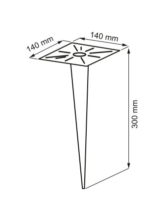 Kotwa montażowa dogruntowa 30cm wbijana w glebę do słupków - LEDco.pl 2