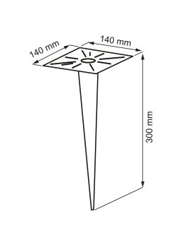 Kotwa montażowa dogruntowa 30cm wbijana w glebę do słupków - LEDco.pl