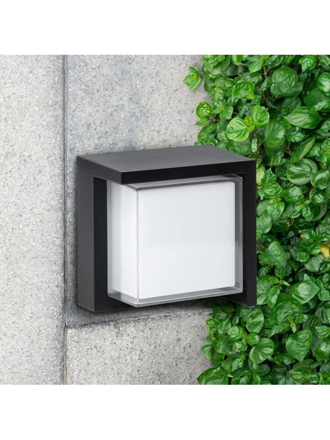 Kinkiet ogrodowy elewacyjny prostokąt ESSEN SQUARE Goldlux 330963 - LEDco.pl