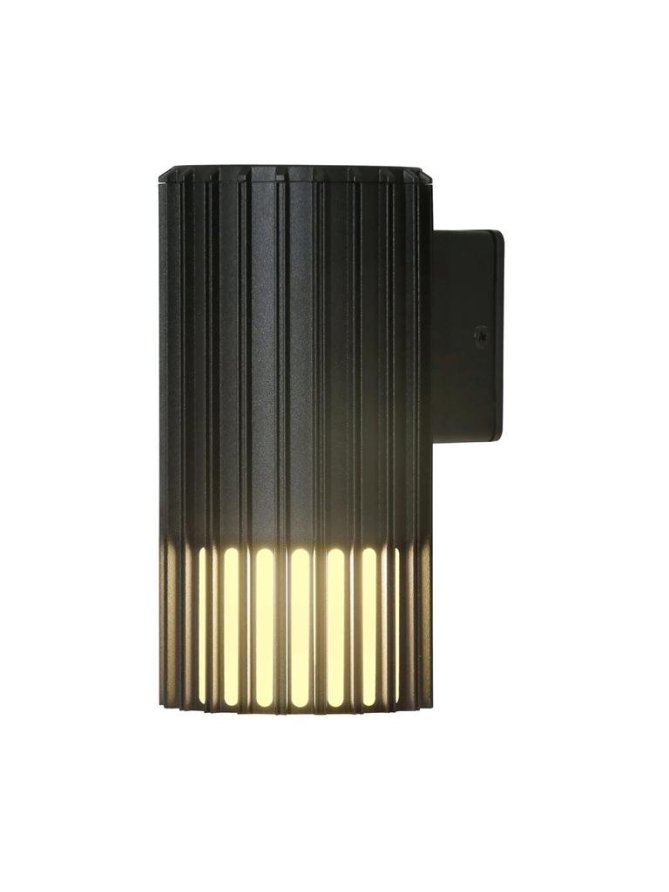 Kinkiet lampa elewacyjna okrągła ryflowana KUUSAMO E27 329332 - LEDco.pl