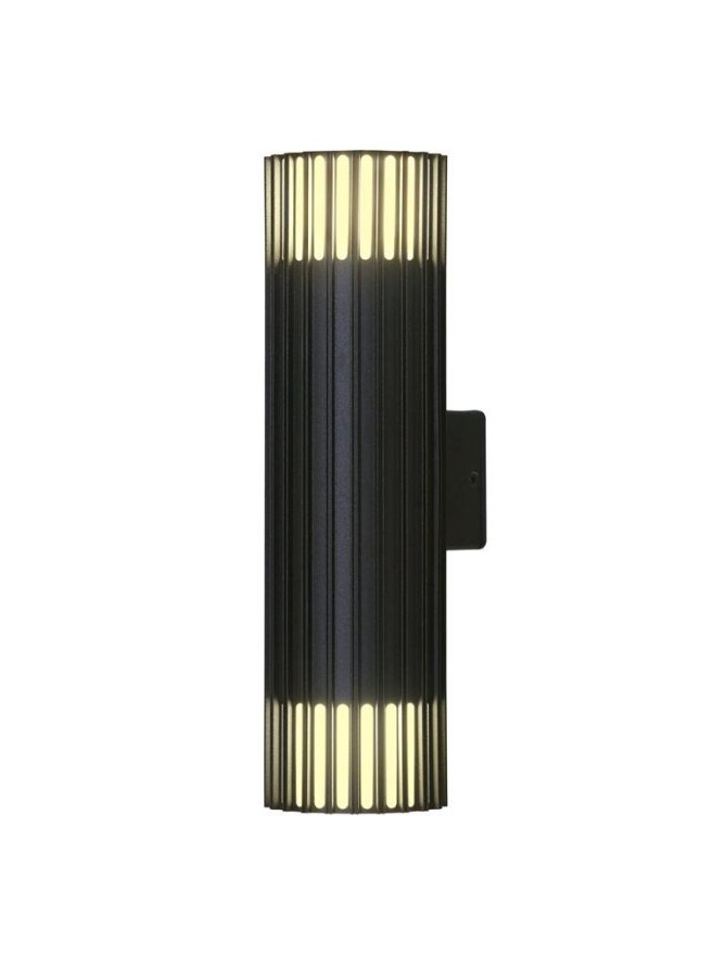 Kinkiet lampa elewacyjna góra dół ryflowana KUUSAMO 2xE27 329349 - LEDco.pl