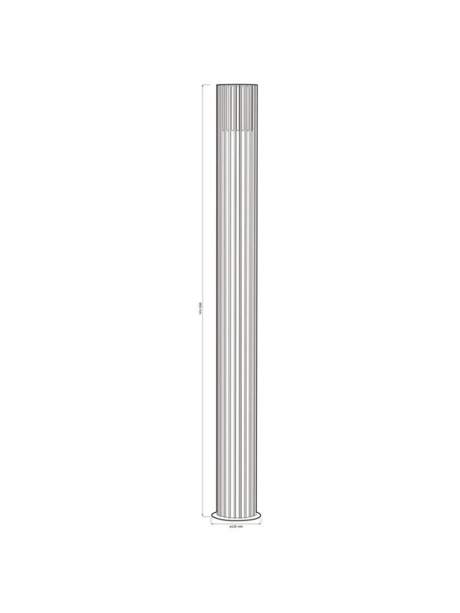 Lampa ogrodowa stojąca okrągła ryflowana KUUSAMO 90cm E27 329363 - LEDco.pl