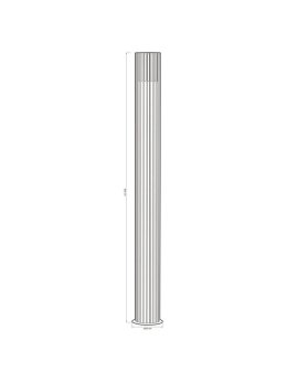 Lampa ogrodowa stojąca okrągła ryflowana KUUSAMO 90cm E27 329363 - LEDco.pl