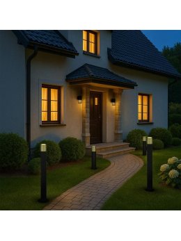Lampa ogrodowa stojąca okrągła ryflowana KUUSAMO 90cm E27 329363 - LEDco.pl