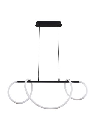 Lampa wisząca czarny żyrandol świecący sznur pleciony tuba led - LEDco.pl 2