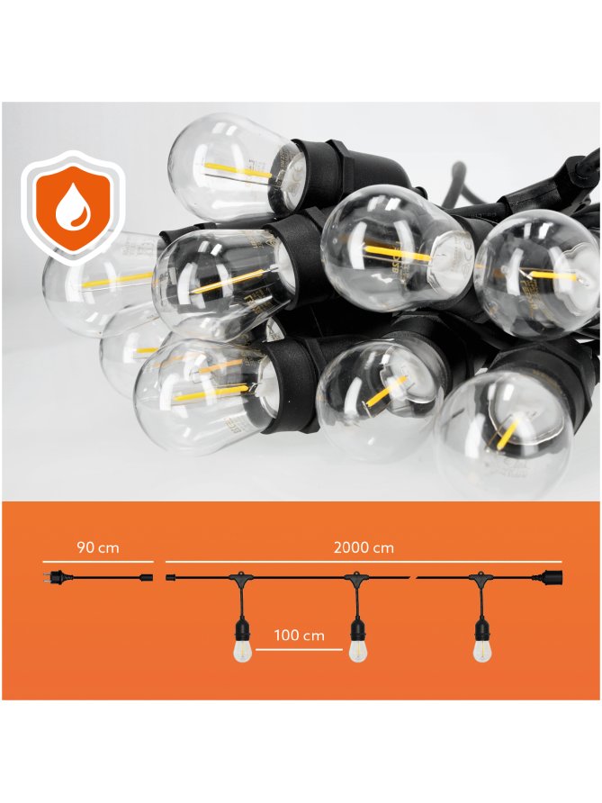 Girlanda MIMOSA LED SET 20m 20x1W E27 Kobi