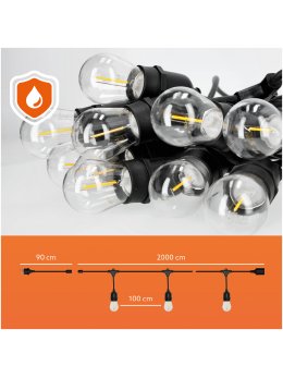 Girlanda MIMOSA LED SET 20m 20x1W E27 Kobi