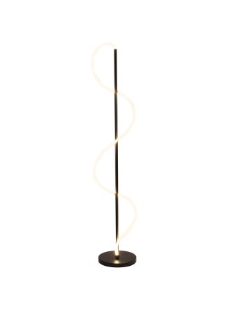 Lampa podłogowa czarna świecący sznur pleciony tuba led - LEDco.pl 2