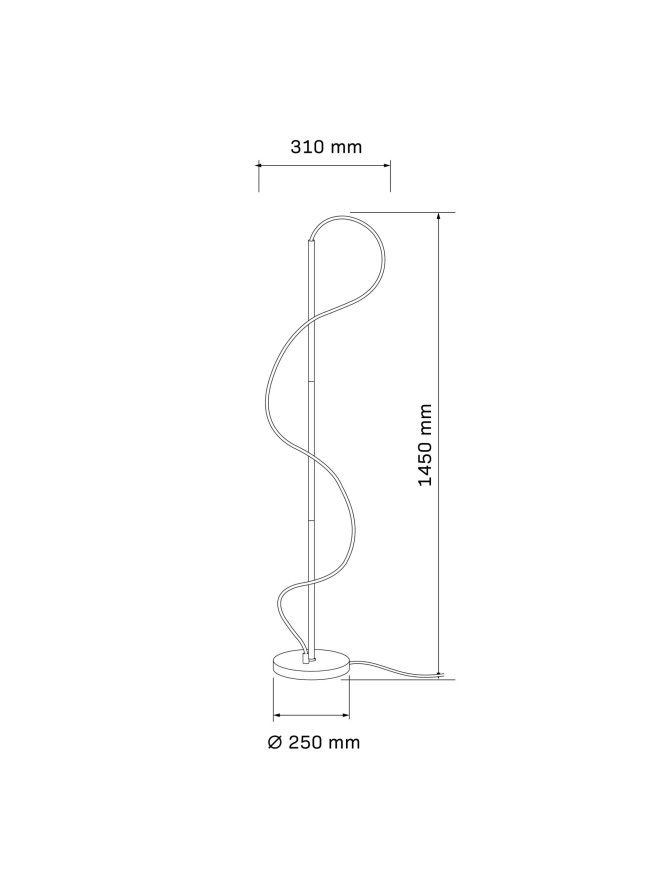 Lampa podłogowa złota świecący sznur pleciony tuba led - LEDco.pl