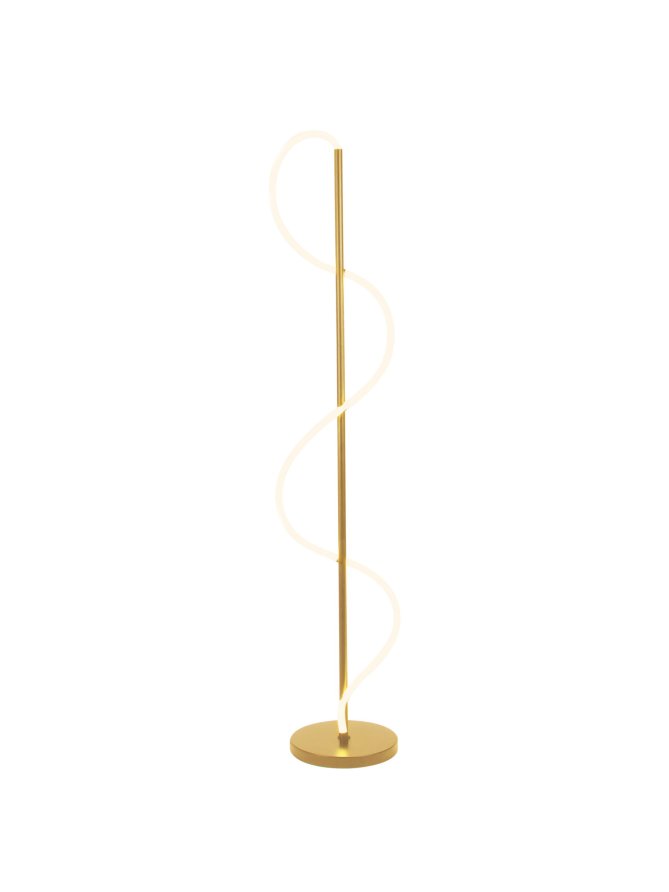 Lampa podłogowa złota świecący sznur pleciony tuba led - LEDco.pl
