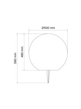 Lampa solarna ogrodowa Kula 50cm 330338 GoldLux - LEDco.pl