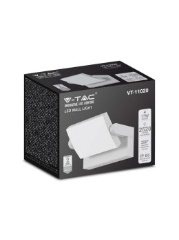 Projektor Oprawa Elewacyjna V-TAC 17W LED Biała IP65 VT-11020 4000K 2520lm