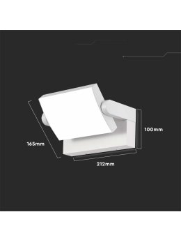 Projektor Oprawa Elewacyjna V-TAC 17W LED Biała IP65 VT-11020 4000K 2520lm