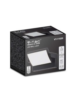 Projektor Oprawa Elewacyjna V-TAC 17W LED Czarna IP65 VT-11020 3000K 2520lm