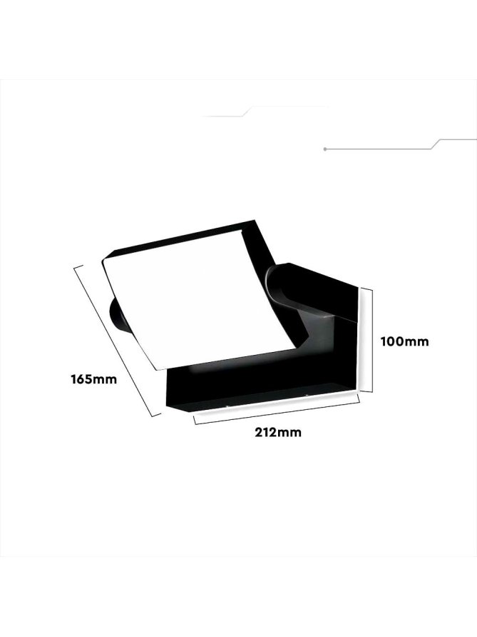 Projektor Oprawa Elewacyjna V-TAC 17W LED Czarna IP65 VT-11020 3000K 2520lm