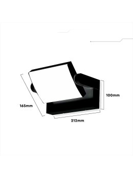 Projektor Oprawa Elewacyjna V-TAC 17W LED Czarna IP65 VT-11020 3000K 2520lm
