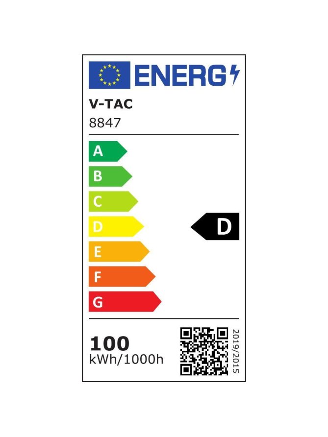 Projektor LED V-TAC 100W 135Lm/W SAMSUNG CHIP Czarny VT-44101 6500K 11480lm 5 Lat Gwarancji