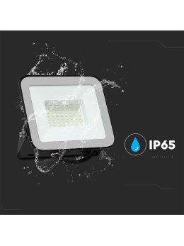 Projektor LED V-TAC 50W 100Lm/W Przewód 1mb SAMSUNG CHIP Czarny VT-44055 6500K 4270lm 5 Lat Gwarancji