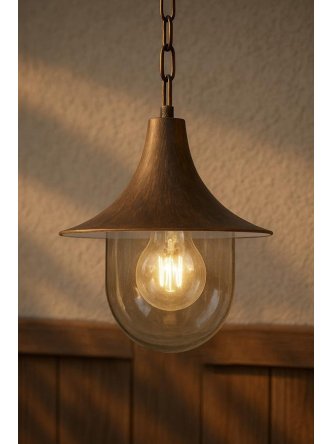 Wisząca lampa zewnętrzna K-8126 czarna/złota z serii BOSTON 2