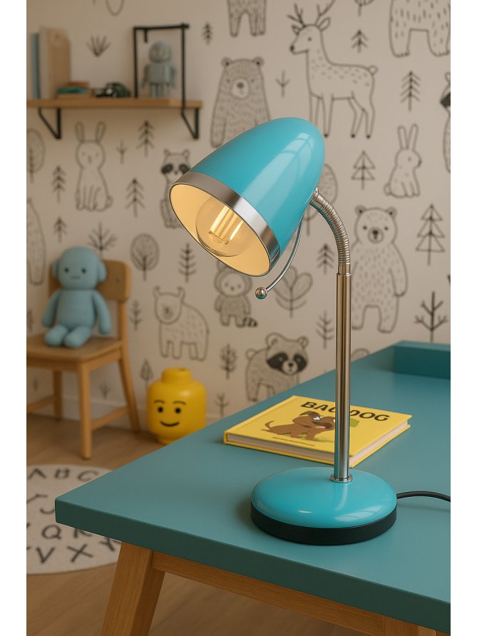 Lampka biurkowa K-MT-200 TURKUSOWY z serii KAJTEK