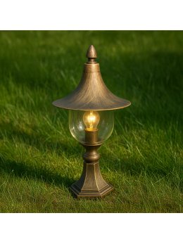 Lampa ogrodowa stojąca K-8128 CZARNY/ZŁOTY z serii BOSTON