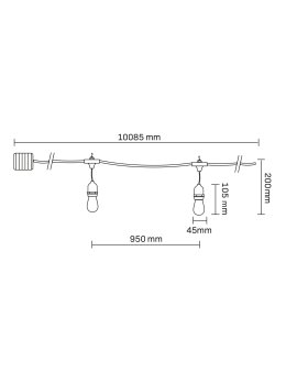 Zestaw łańcuch świetlny LED  solarny 328656 GoldLux - LEDco.pl