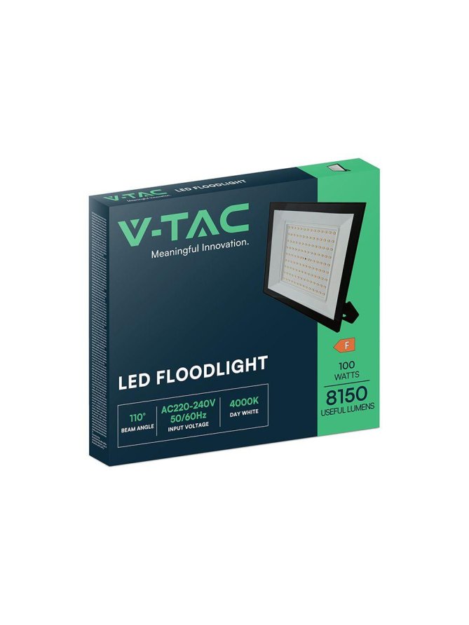 Projektor LED V-TAC 100W LED SMD 6500K Czarny VT-44109 6500K 8150lm