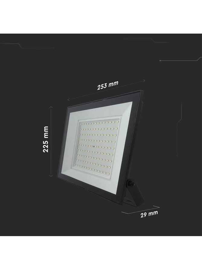 Projektor LED V-TAC 100W LED SMD 6500K Czarny VT-44109 6500K 8150lm