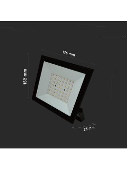 Projektor LED V-TAC 50W LED SMD 4000K Czarny VT-44054 4000K 4000lm