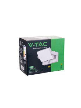 Projektor Oprawa Elewacyjna V-TAC 17W LED Czujnik Ruchu Biała IP65 VT-11020S 3000K 2520lm
