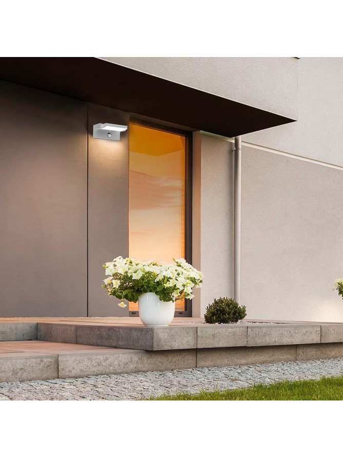 Projektor Oprawa Elewacyjna V-TAC 17W LED Czujnik Ruchu Czarna IP65 VT-11020S 3000K 2520lm