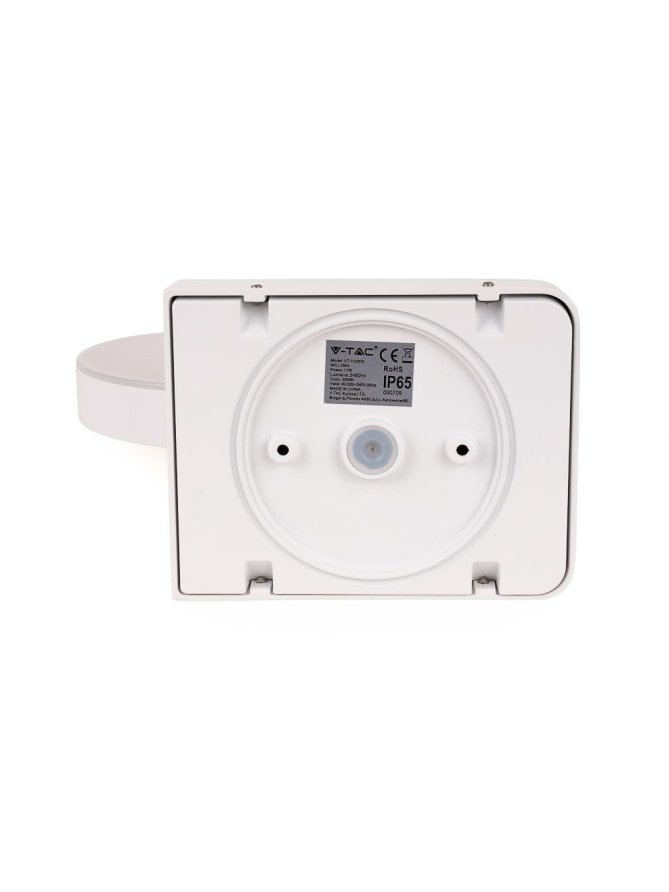 Projektor Oprawa Elewacyjna V-TAC 17W LED Czujnik Ruchu Okrągła Biała IP65 VT-11020S 4000K 2520lm