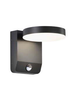 Projektor Oprawa Elewacyjna V-TAC 17W LED Czujnik Ruchu Okrągła Czarna IP65 VT-11020S 4000K 2520lm
