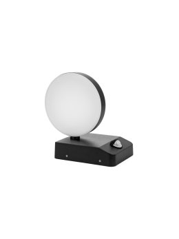 Projektor Oprawa Elewacyjna V-TAC 17W LED Czujnik Ruchu Okrągła Czarna IP65 VT-11020S 4000K 2520lm