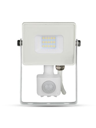 Projektor LED V-TAC 10W SAMSUNG CHIP Czujnik Ruchu Funkcja Cut-OFF Biały VT-10-S-W 4000K 800lm 5 Lat Gwarancji