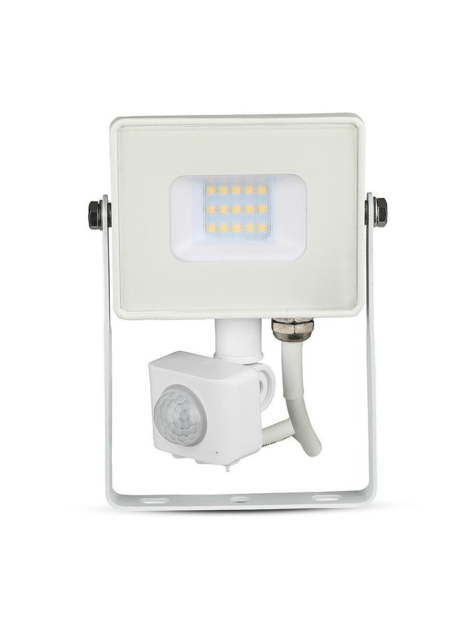 Projektor LED V-TAC 10W SAMSUNG CHIP Czujnik Ruchu Funkcja Cut-OFF Biały VT-10-S-W 6400K 800lm 5 Lat Gwarancji