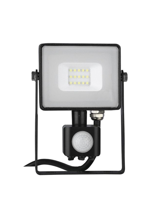 Projektor LED V-TAC 10W SAMSUNG CHIP Czujnik Ruchu Funkcja Cut-OFF Czarny VT-10-S-B 3000K 800lm 5 Lat Gwarancji
