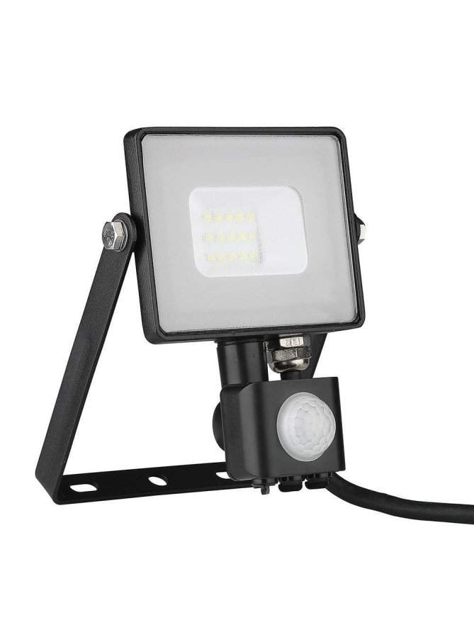 Projektor LED V-TAC 10W SAMSUNG CHIP Czujnik Ruchu Funkcja Cut-OFF Czarny VT-10-S-B 3000K 800lm 5 Lat Gwarancji