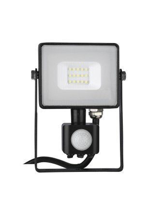 Projektor LED V-TAC 10W SAMSUNG CHIP Czujnik Ruchu Funkcja Cut-OFF Czarny VT-10-S-B 4000K 800lm 5 Lat Gwarancji
