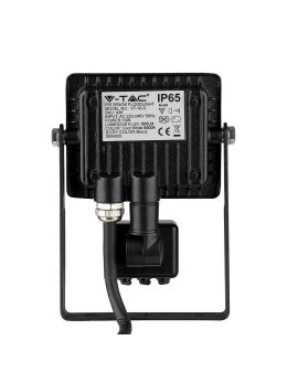 Projektor LED V-TAC 10W SAMSUNG CHIP Czujnik Ruchu Funkcja Cut-OFF Czarny VT-10-S-B 4000K 800lm 5 Lat Gwarancji