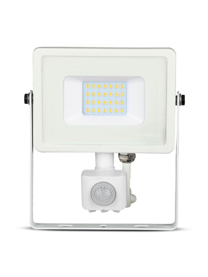 Projektor LED V-TAC 20W SAMSUNG CHIP Czujnik Ruchu Funkcja Cut-OFF Biały VT-20-S-B 4000K 1600lm 5 Lat Gwarancji