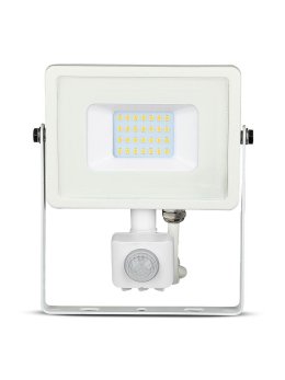 Projektor LED V-TAC 20W SAMSUNG CHIP Czujnik Ruchu Funkcja Cut-OFF Biały VT-20-S-B 4000K 1600lm 5 Lat Gwarancji