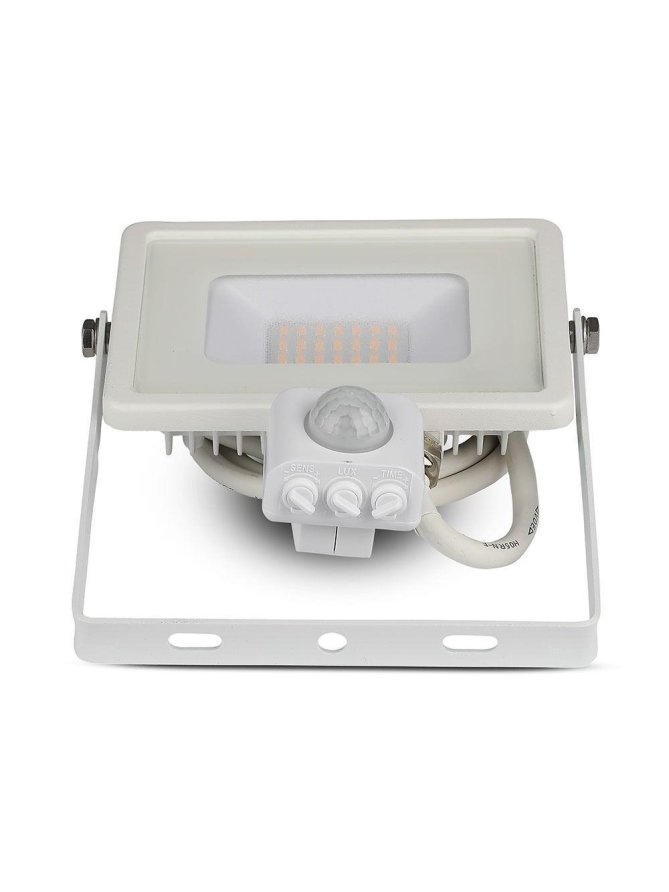 Projektor LED V-TAC 20W SAMSUNG CHIP Czujnik Ruchu Funkcja Cut-OFF Biały VT-20-S-B 4000K 1600lm 5 Lat Gwarancji