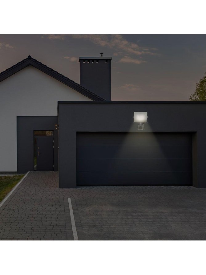 Projektor LED V-TAC 20W SAMSUNG CHIP Czujnik Ruchu Funkcja Cut-OFF Biały VT-20-S-B 4000K 1600lm 5 Lat Gwarancji
