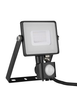 Projektor LED V-TAC 30W SAMSUNG CHIP Czujnik Ruchu Funkcja Cut-OFF Czarny VT-30-S-B 3000K 2400lm 5 Lat Gwarancji
