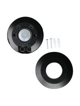 Czujnik Ruchu 360st V-TAC Natynkowy Sufitowy SLIM 25mm Czarny VT-8027