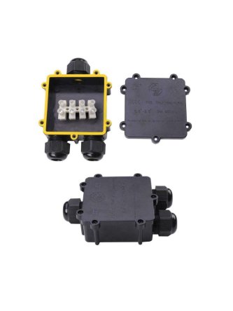Puszka Złączka Mufa Hermetyczna 4x5Pin Czarna Trójnik 0.5-2,5mm2 Średnica przewodu 8-12mm IP68 V-TAC VT-870 2