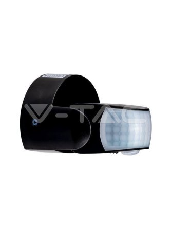Czujnik Ruchu V-TAC Ścienny Czarny 180st/360st IP65 VT-8093 2